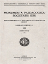 Image of Monumenta Paedagogica Societatis Iesu III: (1557-1572)**