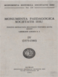 Image of Monumenta Paedagogica Societatis Iesu IV: (1573-1580)