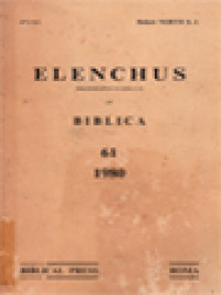 Image of Elenchus Bibliographicus Biblicus 61