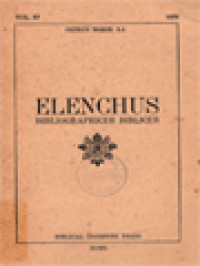Image of Elenchus Bibliographicus Biblicus 57