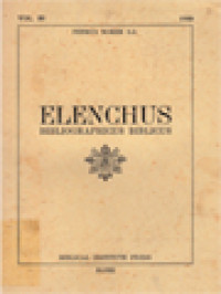 Image of Elenchus Bibliographicus Biblicus 50
