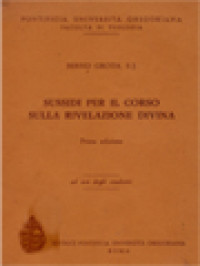 Image of Sussidi Per Il Corso Sulla Rivelazione Divina