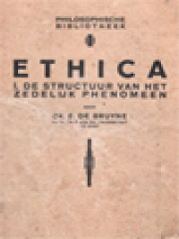 Image of Ethica I. De Structuur Van Het Zedelijk Phenomeen