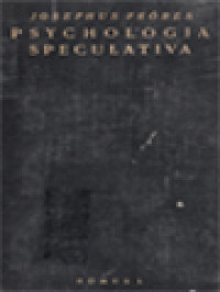 Image of Psychologia Speculativa I: Psychologia Sensitiva