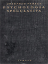 Image of Psychologia Speculativa II: Psychologia Rationalis