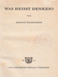 Image of Was Heisst Denken?