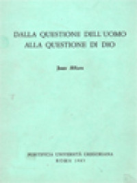 Image of Dalla Questione Dell'uomo Alla Questione Di Dio