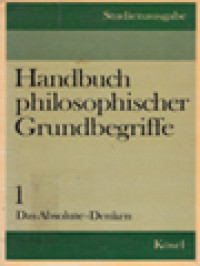 Image of Handbuch Philosophischer Grundbegriffe I: Das Absolute-Denken