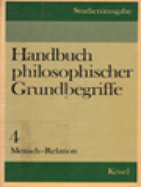 Image of Handbuch Philosophischer Grundbegriffe IV: Mensch-Relation