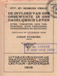 Image of De Invloed Van Ons Onbewuste In Ons Dagelijksch Leven