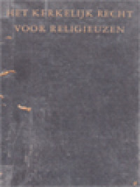Image of Het Kerkelijk Recht Voor Religieuzen
