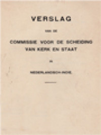 Image of Verslag Van De Commissie Voor De Scheiding Van Kerk En Staat In Nederlandsch-Indie