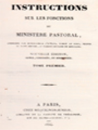Image of Instructions Sur Les Fonctions Du Ministère Pastoral I