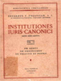 Image of Institutiones Iuris Canonici II: De Rebus, De Processibus, De Delictis Et Poenis