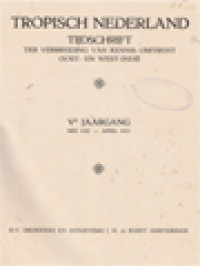Image of Tropisch Nederland, Tijdschrift ter Verbreiding van Kennis Omtrent Oost- en West- Indië V