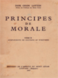 Image of Principes De Morale II: Compléments De Doctrine Et D'Histoire