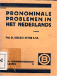 Image of Pronominale Problemen In Het Nederlands