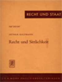 Image of Recht Und Sittlichkeit