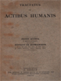Image of Tractatus De Actibus Humanis