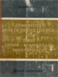 Image of Constitutie Over De Heilige Liturgie: Tekst, Genese, Komentaar, Documentatie