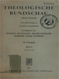 Image of Theologische Rundschau. Neue Folge