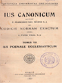 Image of Ius Canonicum Ad Codicis Normam Exactum VII: Ius Poenale Ecclesiasticum