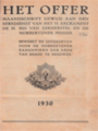 Image of Het Offer: Maandschrift Gewijd Aan Den Eeredienst Van Het H. Sacrament De H. Mis Van Eerherstel En Den Norbertijner Missies, 1930