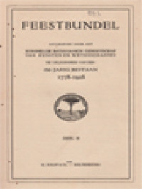 Image of Feestbundel: Uitgegeven Door Het Koninklijk Bataviasch Genootschap Van Kunsten En Wetenschappen; Bij Gelegenheid Van Zijn 150 Jarig Bestaan 1778-1928 - Deel II