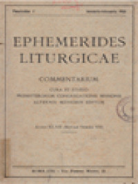 Image of Ephemerides Liturgicae 1933