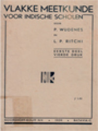 Image of Vlakke Meetkunde Voor Indische Scholen I