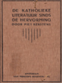 Image of De Katholieke Literatuur Sinds De Hervorming