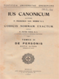 Image of Ius Canonicum Ad Codicis Normam Exactum II: De Personis