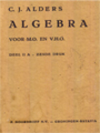 Image of Algebra voor M.O. En V.H.O. Dell II A