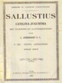 Image of Sallustius Catilina-Jugurtha, IIᵉ deel: Inleiding, Aanteekeningen