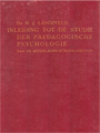 Image of Inleiding Tot De Studie Der Paedagogische Psychologie Van De Middelbare-Schoolleeftijd