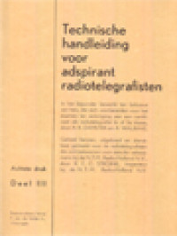 Image of Technische Handleiding Voor Adspirant Radiotelegrafisten III