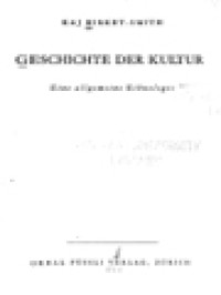 Image of Geschichte Der Kultur: Eine Allgemeine Ethnologie