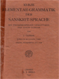 Image of Kurze Elementar-Grammatik Der Sankrist-Sprache: Mit Übungsbeispielen, Lesestücken, Und Einem Glossar