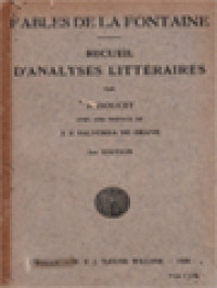 Image of Fables De La Fontaine, Recueil D'analyses Litteraires