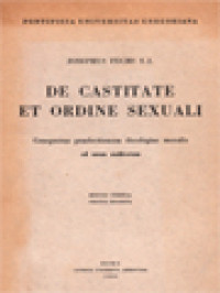 Image of De Castitate Et Ordine Sexuali: Conspectus Praelectionum Theologiae Moralis