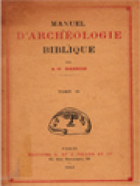 Image of Manuel D'Archéologie Biblique II