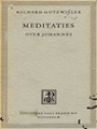 Image of Meditaties Over Johannes