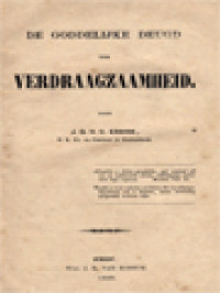 Image of De Goddelijke Deug Der Verdraagzaamheid