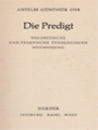 Image of Die Predigt: Theoretische Und Praktische Theologische Wegweisung