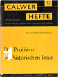 Image of Das Problem Des Historischen Jesus