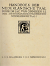 Image of Handboek Der Nederlandsche Taal, Deel I: De Sociologische Structuur Der Nederlandsche Taal 1