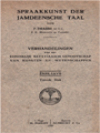Image of Spraakkunst Der Jamdeensche Taal - Verhandelingen Van Het Koninklijk Bataviaasch Genootschap Van Kunsten En Wetenschappen, Deel LXVII  - Tweede Stuk