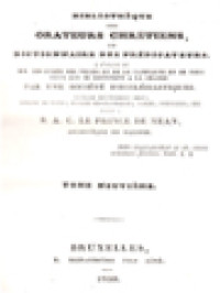 Image of Bibliothèque Des Orateurs Chrétiens, Ou Dictionnaire Des Prédicateurs IX