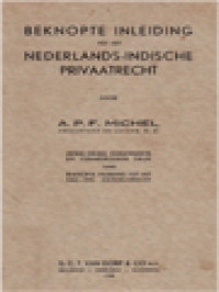 Image of Beknopte Inleiding Tot Het Nederlands-Indische Privaatrecht