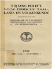 Image of Tijdschrift Voor Indische Taal-, Land- En Volkenkunde (LXX) 1